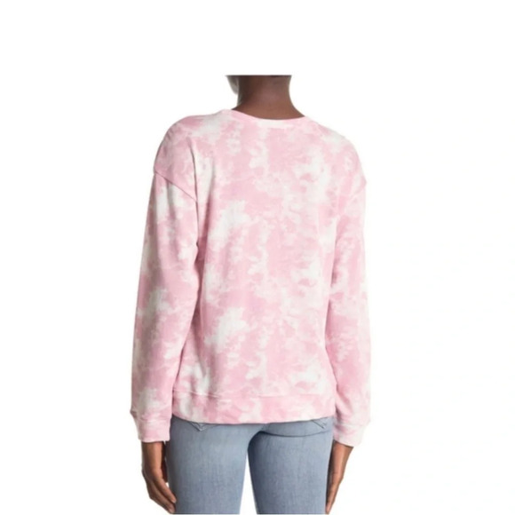 BOBEAU Tie Light Dye Pink “Los Angeles” Pullover Sweatshirt 1X BNWT - Picture 6 of 6